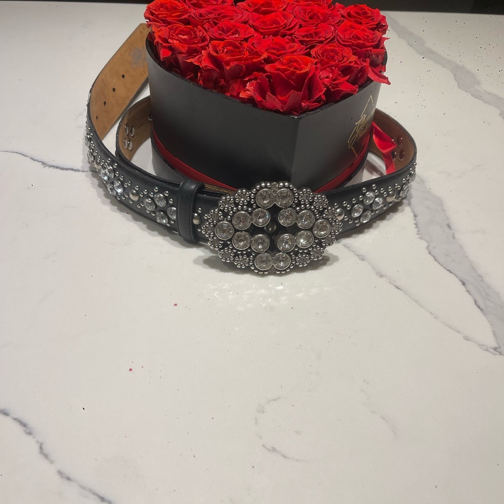 Elegant Black Crystal Belt